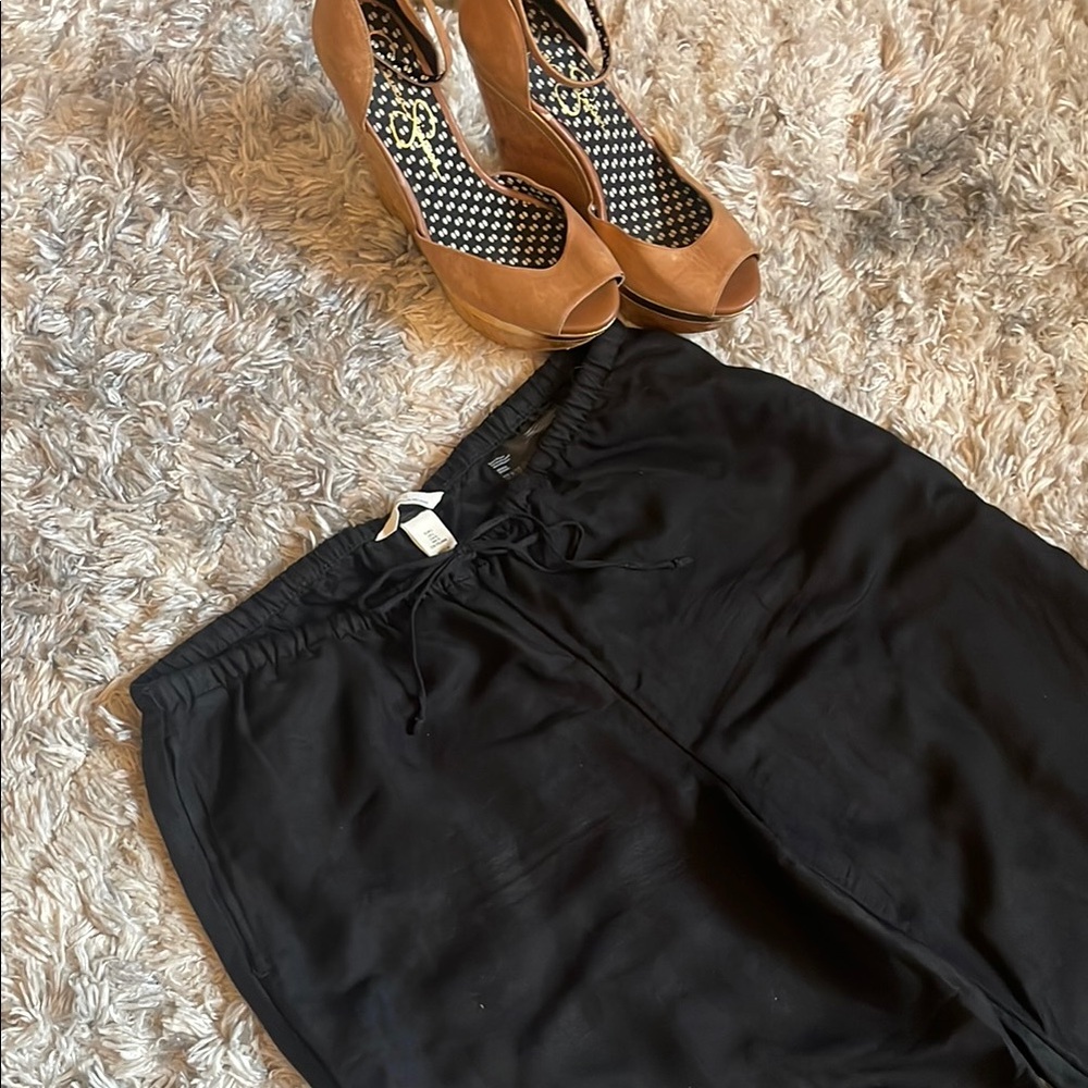 H&M Black Linen Blend Pants 🖤